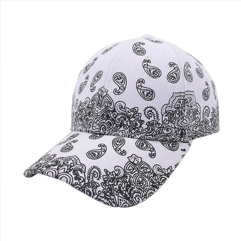 Paisley Printed Baseball Cap