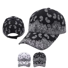 Paisley Printed Baseball Cap