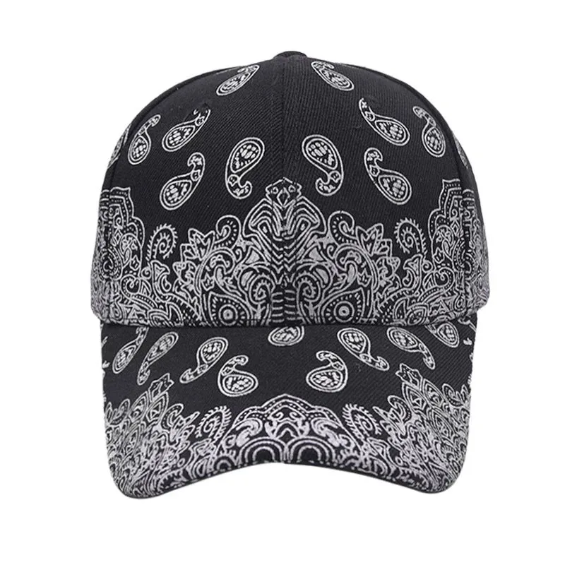 Paisley Printed Baseball Cap