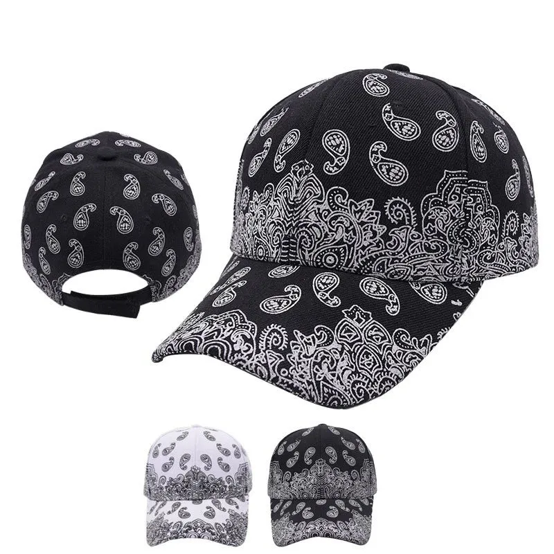Paisley Printed Baseball Cap