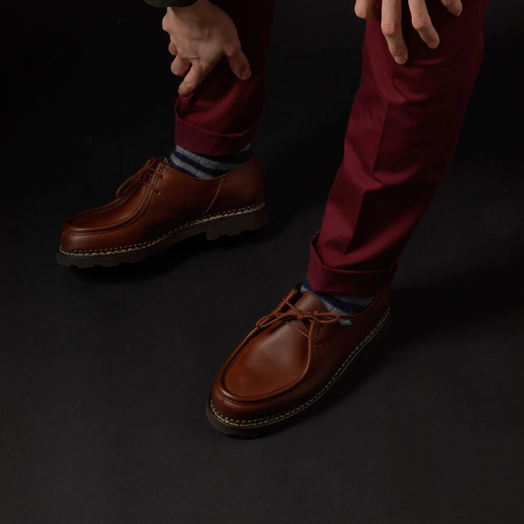 Paraboot Michael Mens Leather Shoes in Brown
