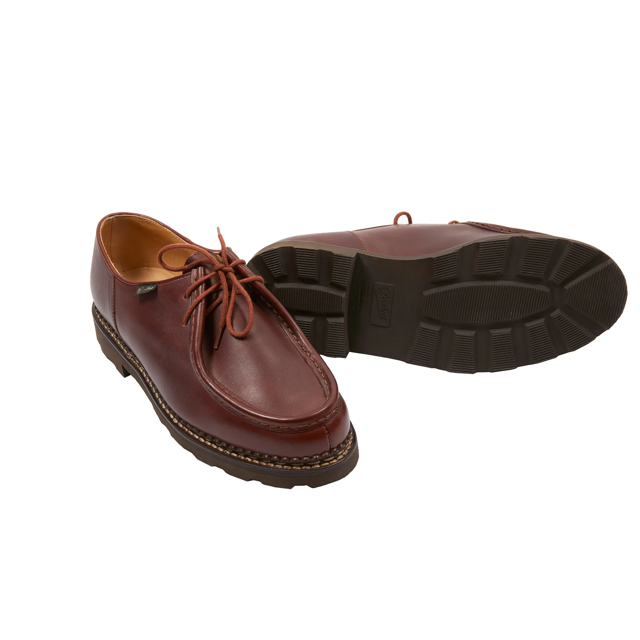 Paraboot Michael Mens Leather Shoes in Brown