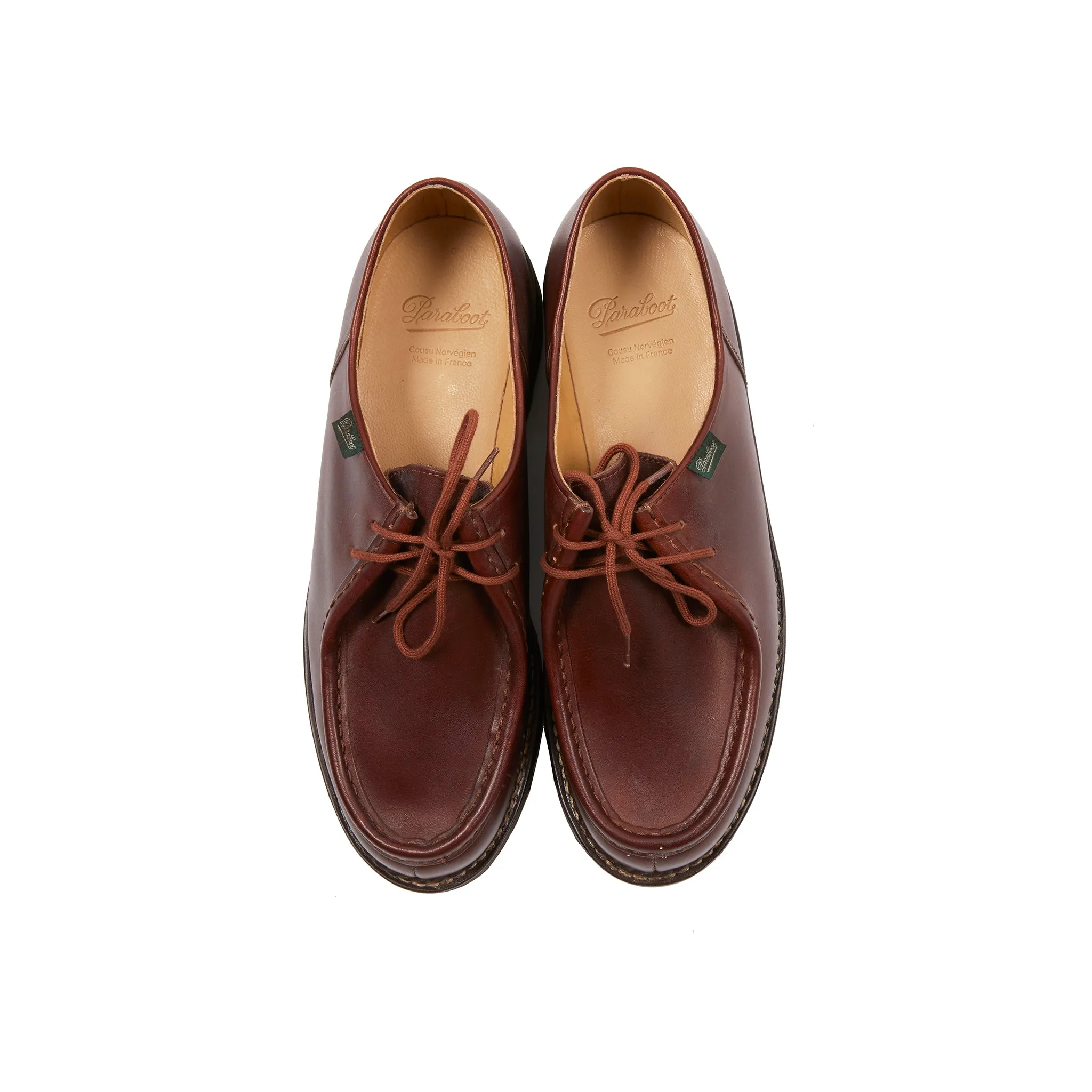 Paraboot Michael Mens Leather Shoes in Brown