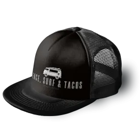 Peace Surf & Tacos Flatbill Trucker Hat