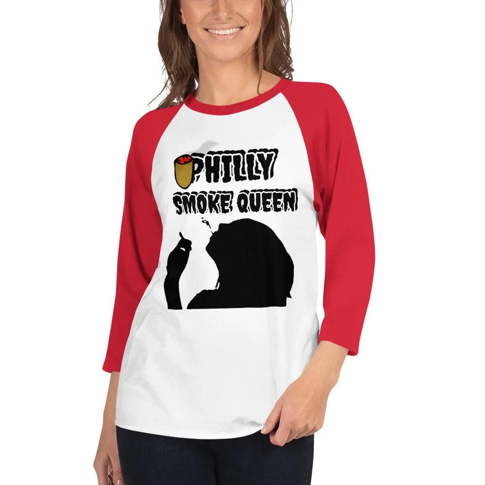 Philly Smoke Queen 3/4 sleeve raglan shirt