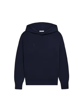 Regenerative Merino Wool Hoodie—navy
