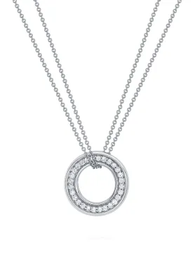 Roulette Medium White Gold Diamond Pendant