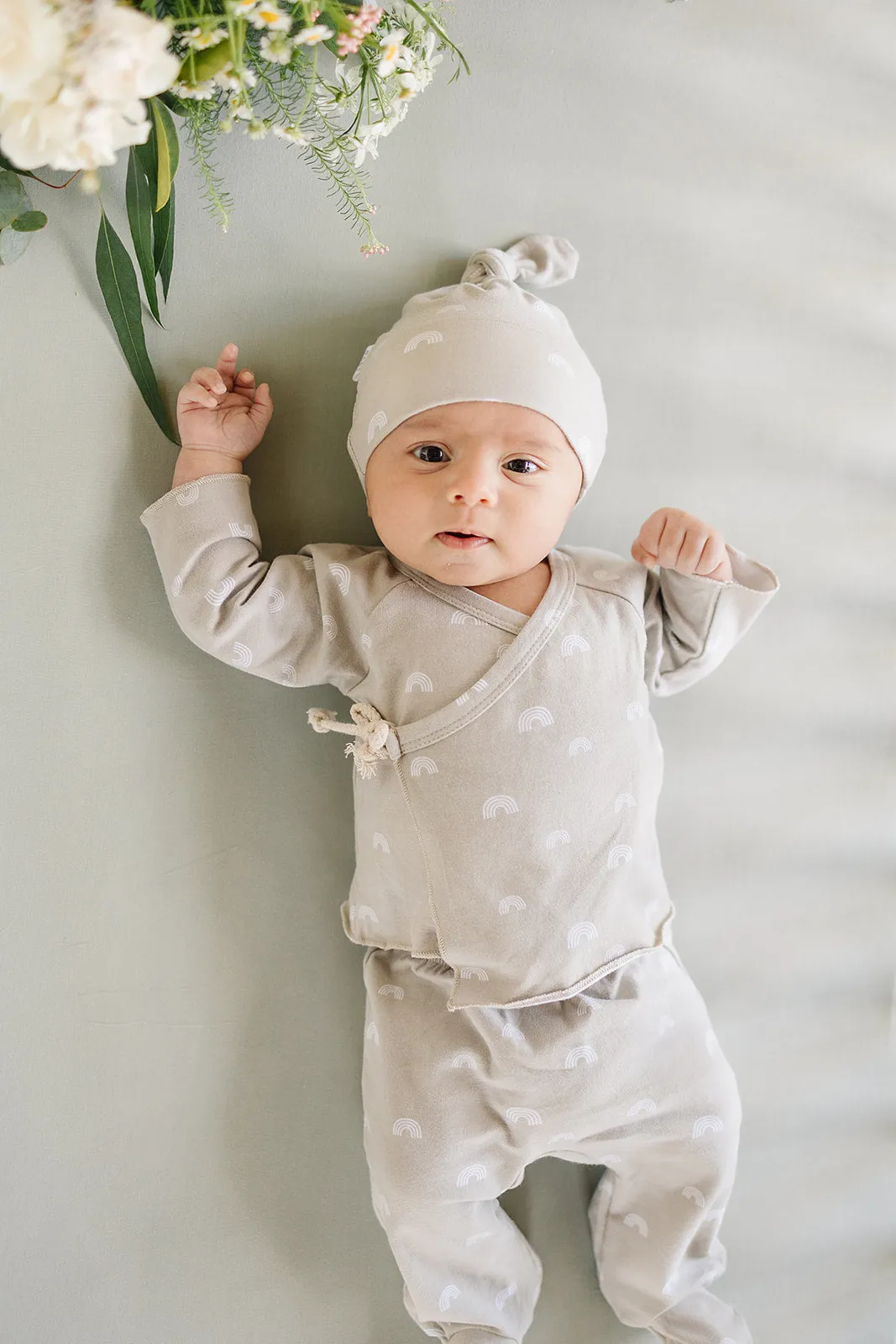 Sand Rainbow Newborn Knot Hat