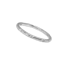 Silver Notch Band Ring