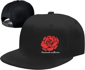 Skull Flat Bill Hats for Men Snapback Hats Adjustable Fitted Flat Brim Black Baseball caps for Men Cool Hip Hop Cap