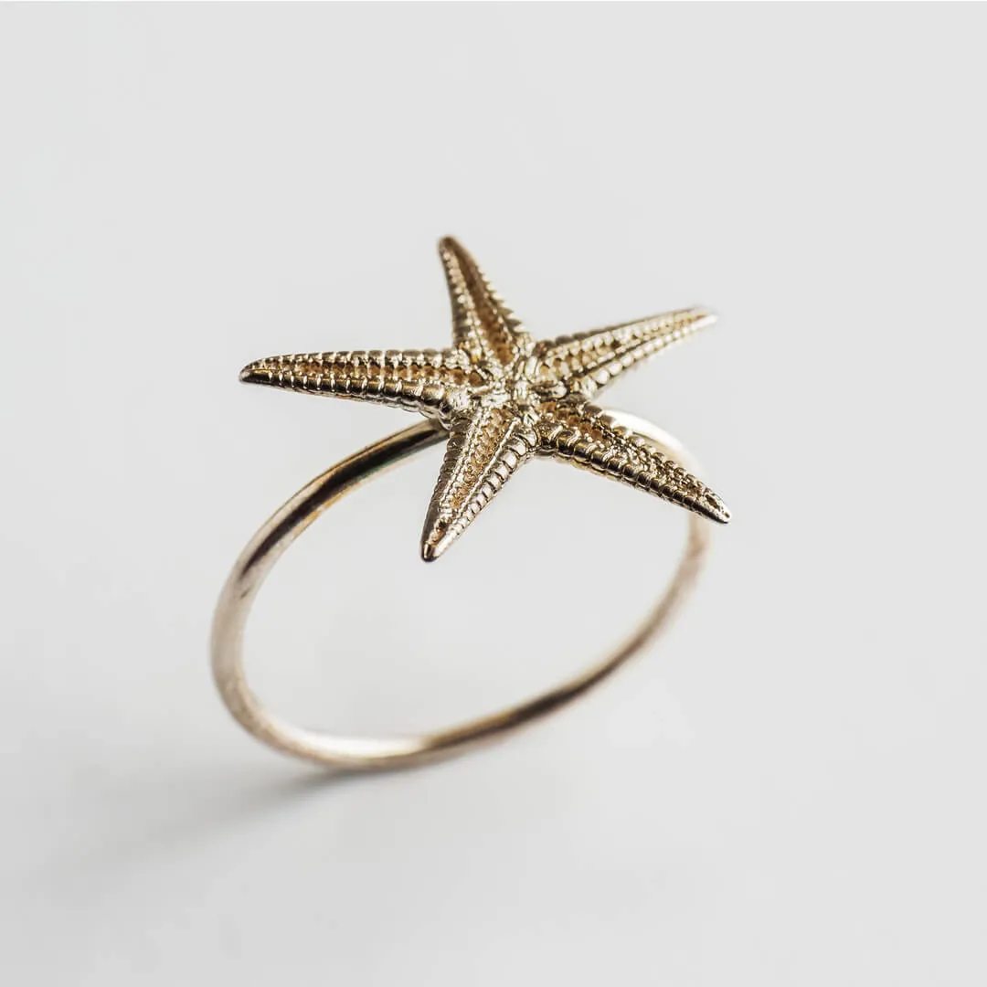 Small starfish - ring - silver 925