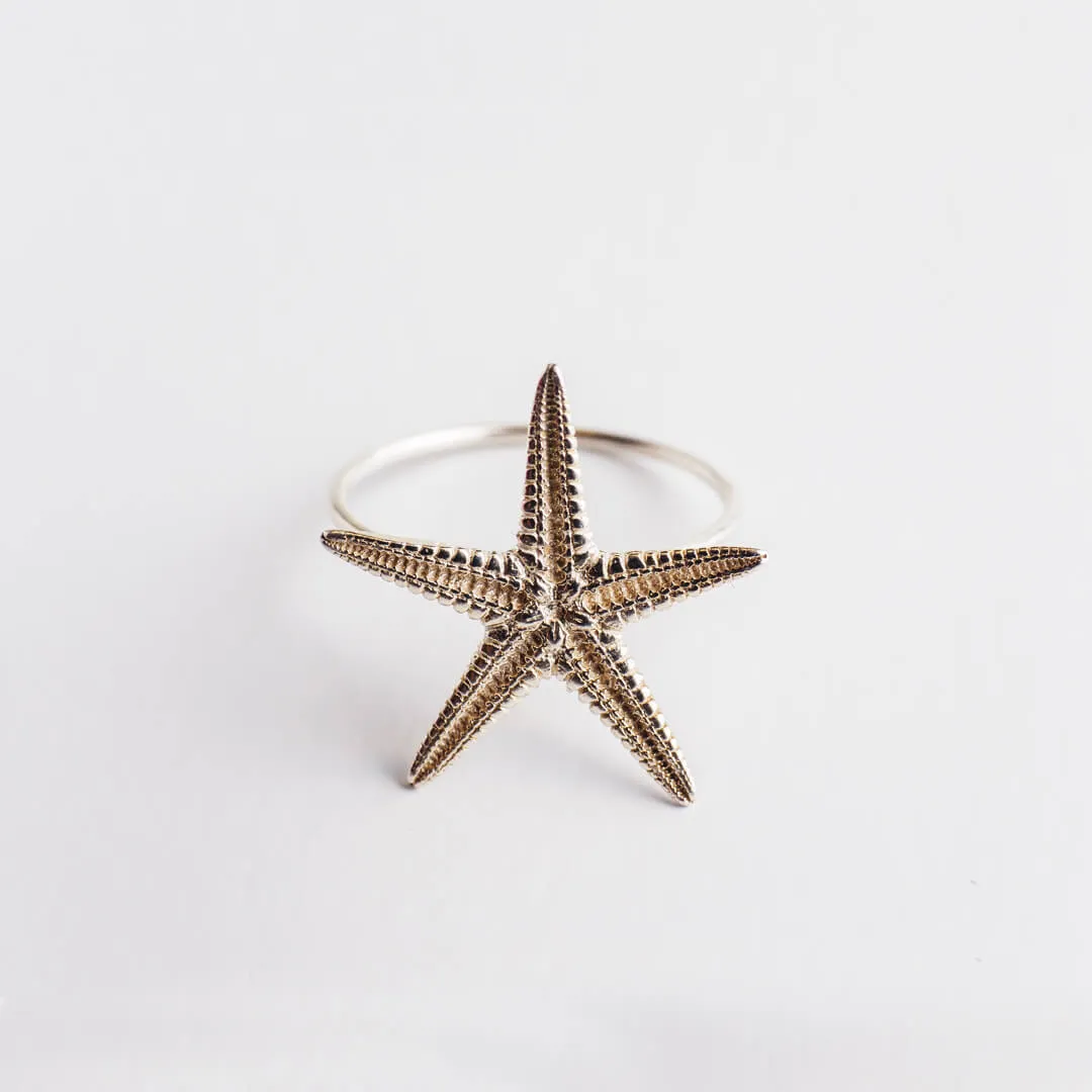 Small starfish - ring - silver 925
