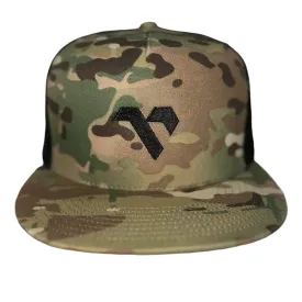 SnapBack Hat - Green Multicam