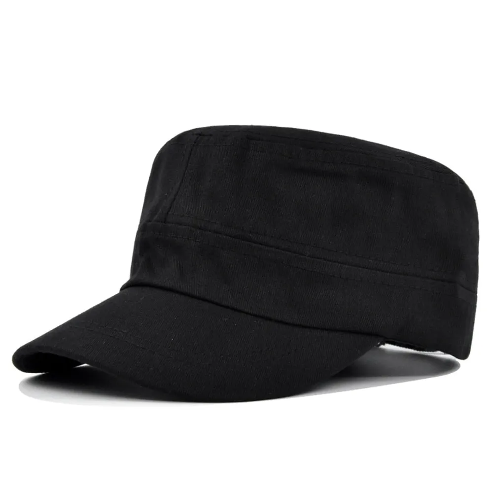 Solid Unisex Military Hats Summer Cotton Flat Caps for Men Women's Baseball Cap Outdoor Kpop Army Trucker Cap