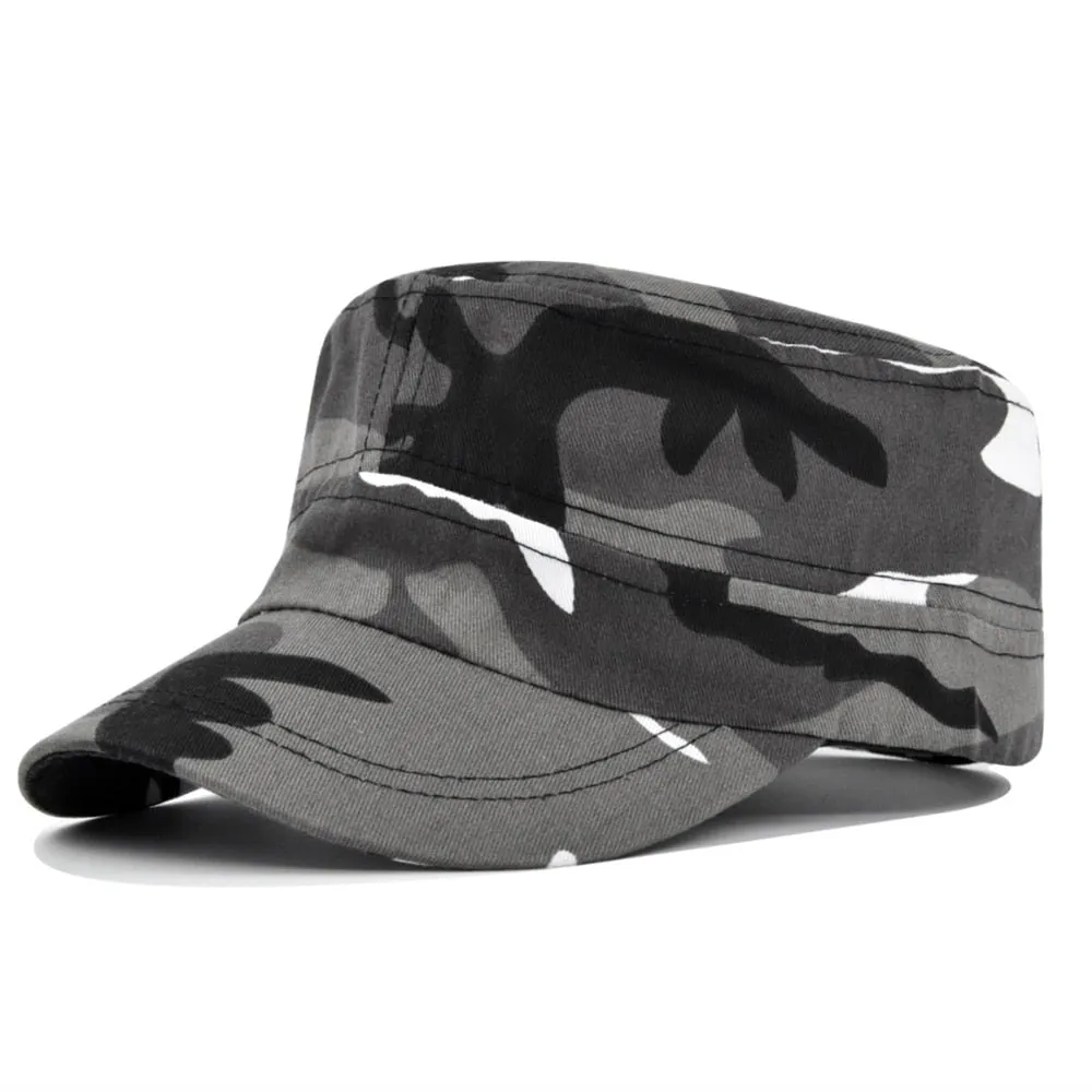 Solid Unisex Military Hats Summer Cotton Flat Caps for Men Women's Baseball Cap Outdoor Kpop Army Trucker Cap
