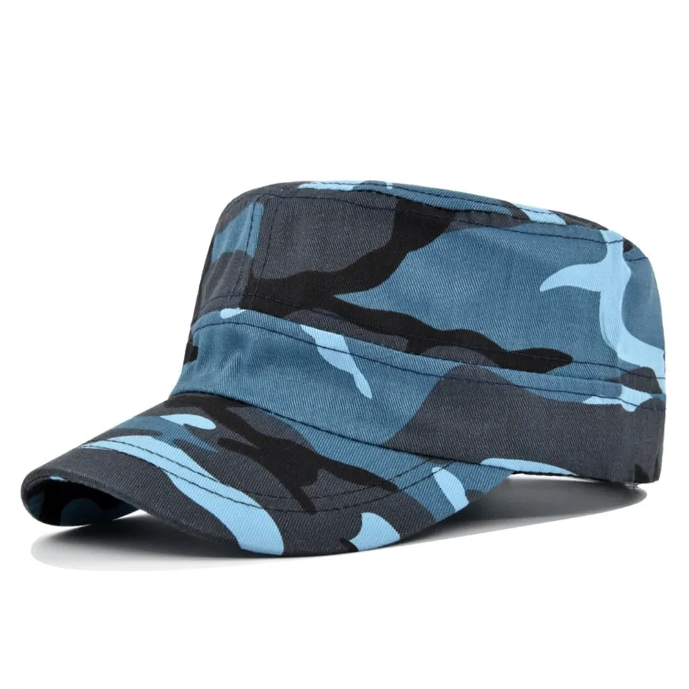 Solid Unisex Military Hats Summer Cotton Flat Caps for Men Women's Baseball Cap Outdoor Kpop Army Trucker Cap