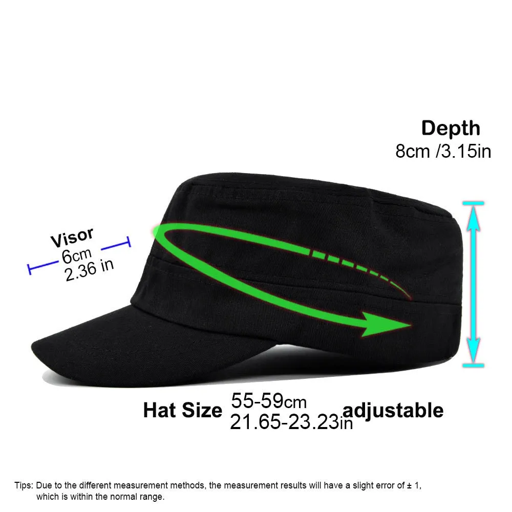 Solid Unisex Military Hats Summer Cotton Flat Caps for Men Women's Baseball Cap Outdoor Kpop Army Trucker Cap