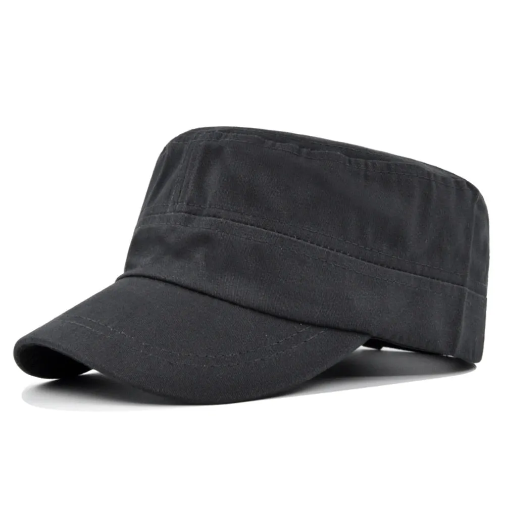 Solid Unisex Military Hats Summer Cotton Flat Caps for Men Women's Baseball Cap Outdoor Kpop Army Trucker Cap