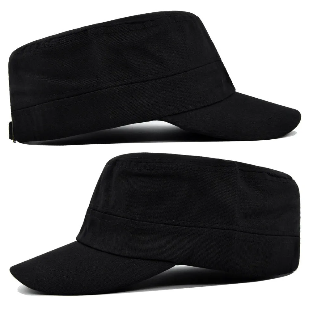 Solid Unisex Military Hats Summer Cotton Flat Caps for Men Women's Baseball Cap Outdoor Kpop Army Trucker Cap