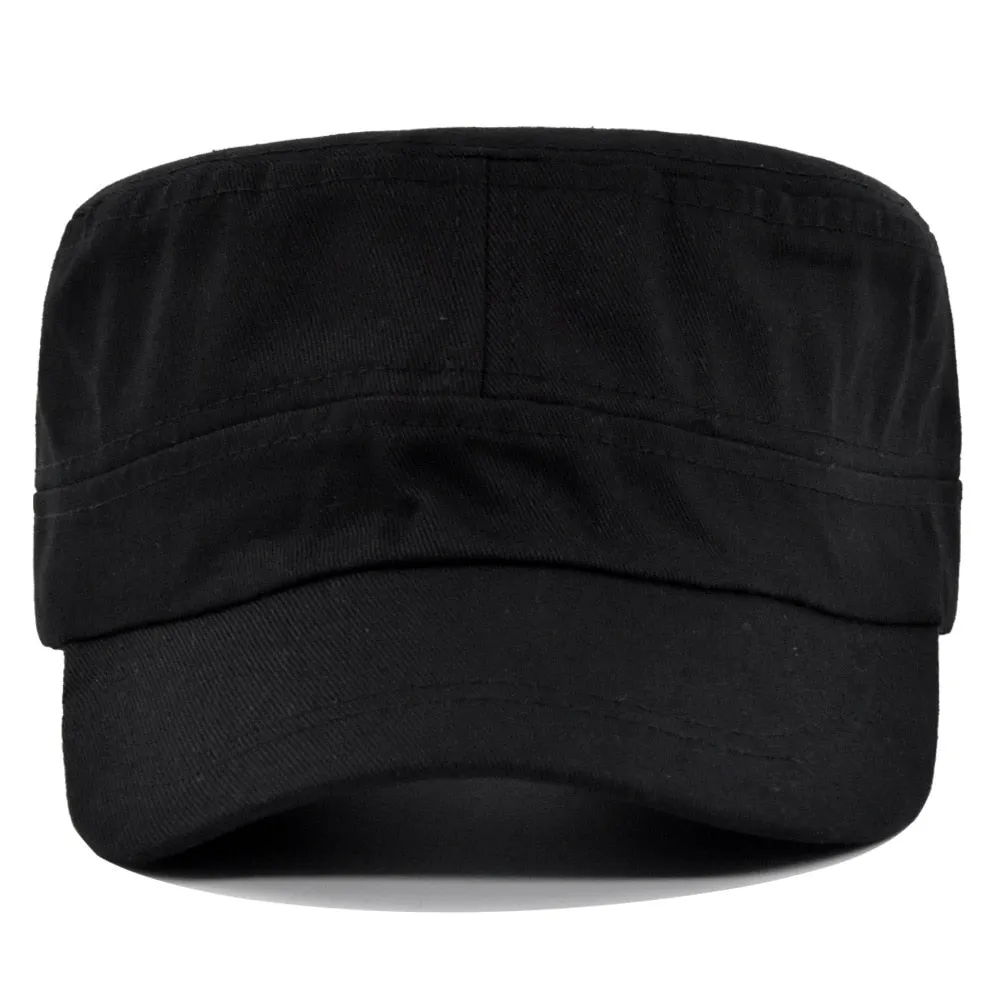 Solid Unisex Military Hats Summer Cotton Flat Caps for Men Women's Baseball Cap Outdoor Kpop Army Trucker Cap