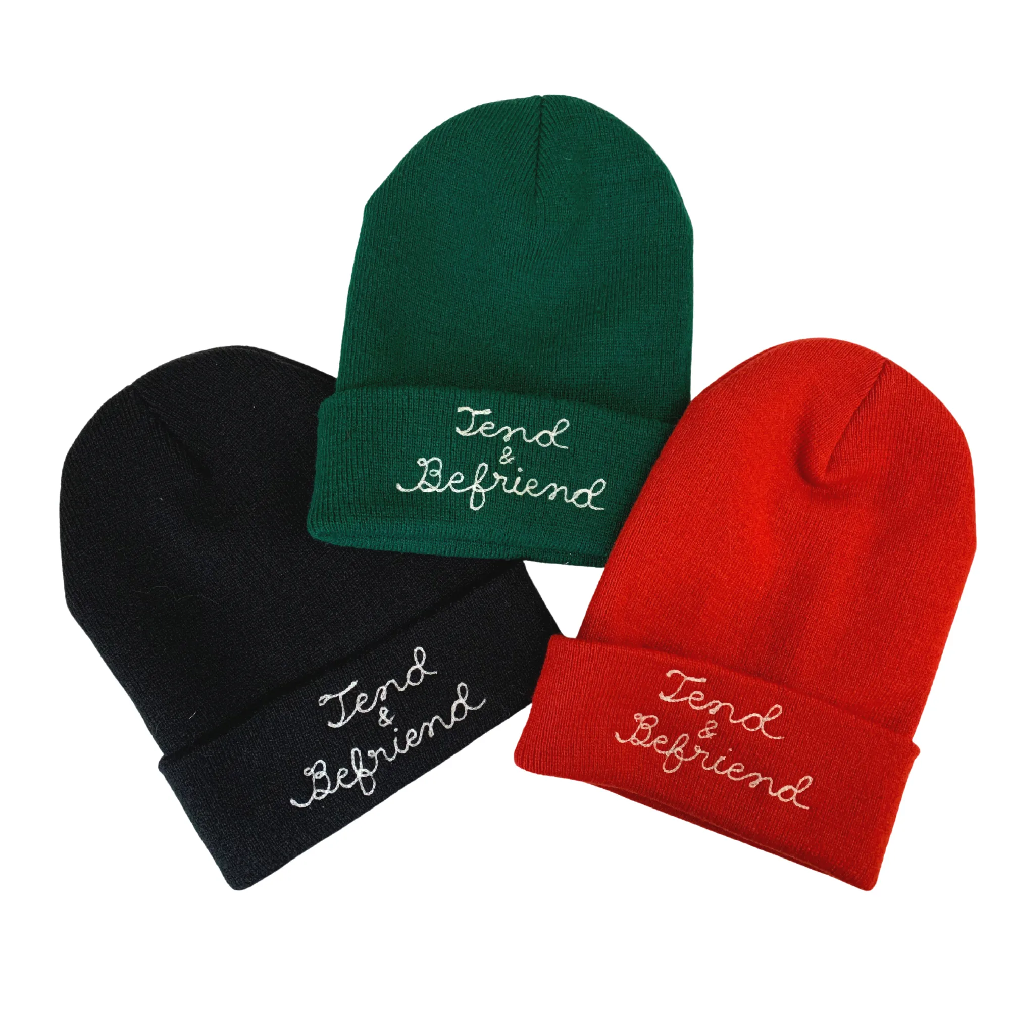 The Kids Chainstitch Beanie - Red