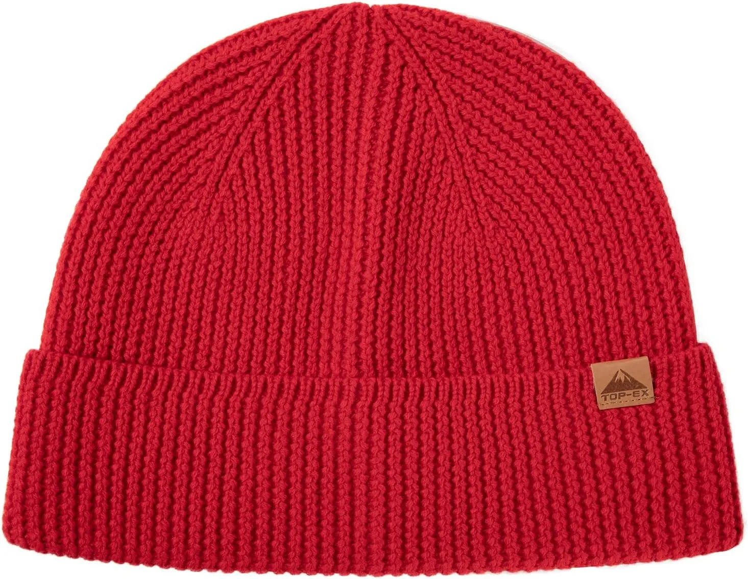 TOP-EX XL/XXL 100% Merino Wool Cuffed Beanie Hat for Men & Women, Warm Knitted Winter Hats 55-66CM