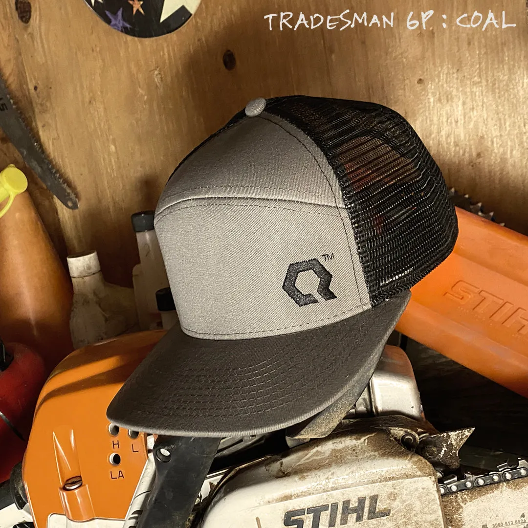 Tradesman 6P Hat : COAL  (Mesh Trucker)