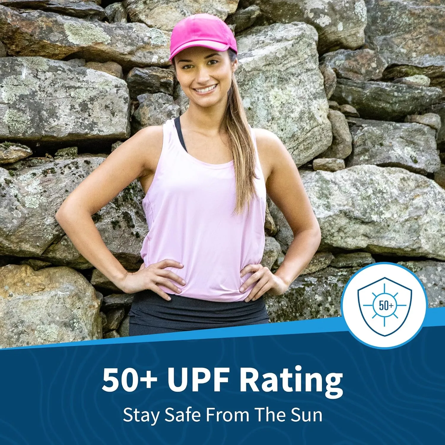 TrailHeads UV Protection Running Hats for Women, 50  UPF - Summer Hats for Women Baseball Cap - Tennis, Golf, Gym, Workout