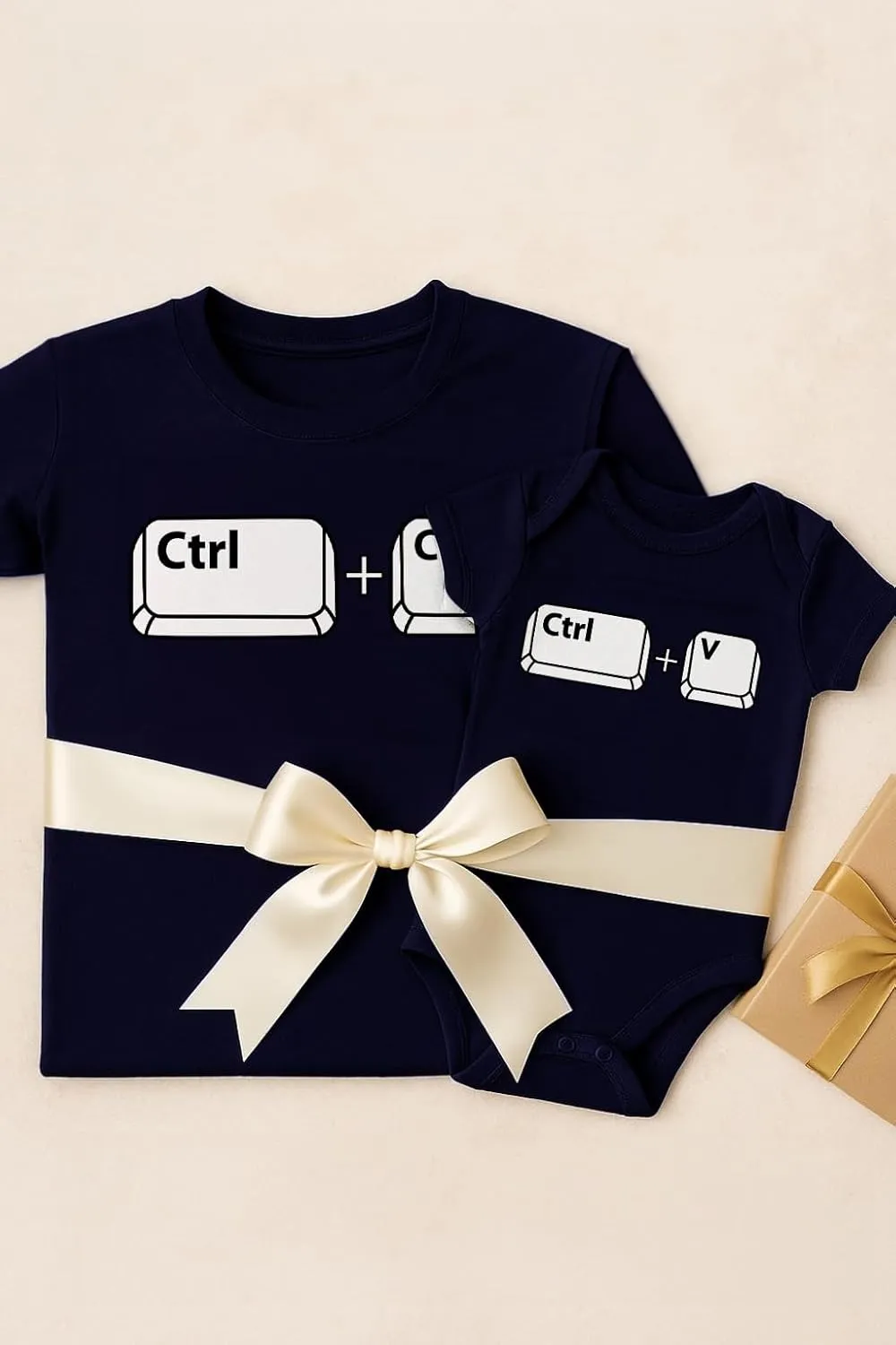 Tstars Ctrl C Ctrl V Dad and Baby Matching Outfits | Copy & Paste Shirts Set Gift for New Dads and Father's Day