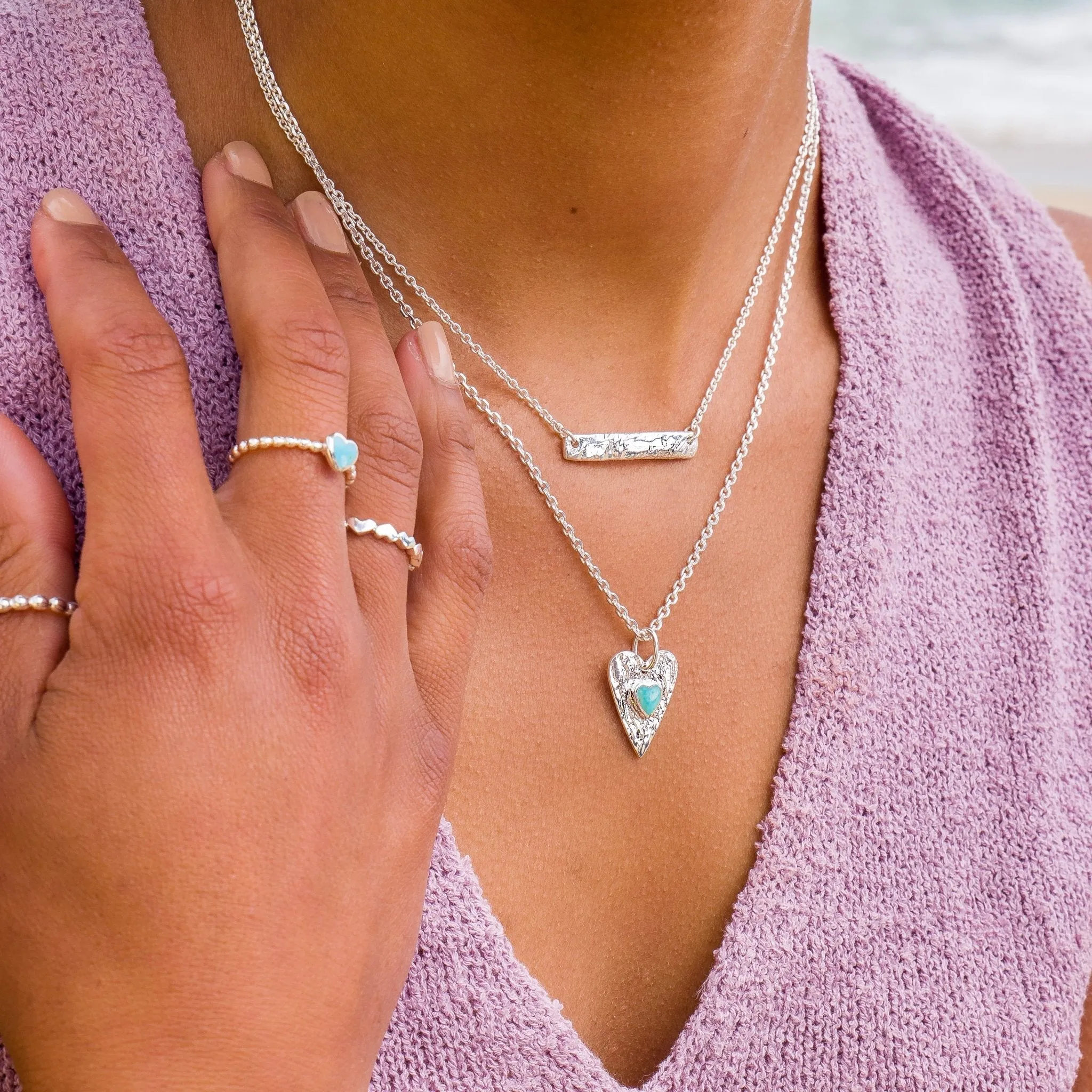 Turquoise summer love ring