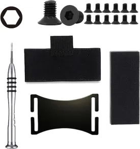 Wallet Replacement Screw Kit  Elastic Cash Strap Replacement for Wallet (Standard Set - Black)