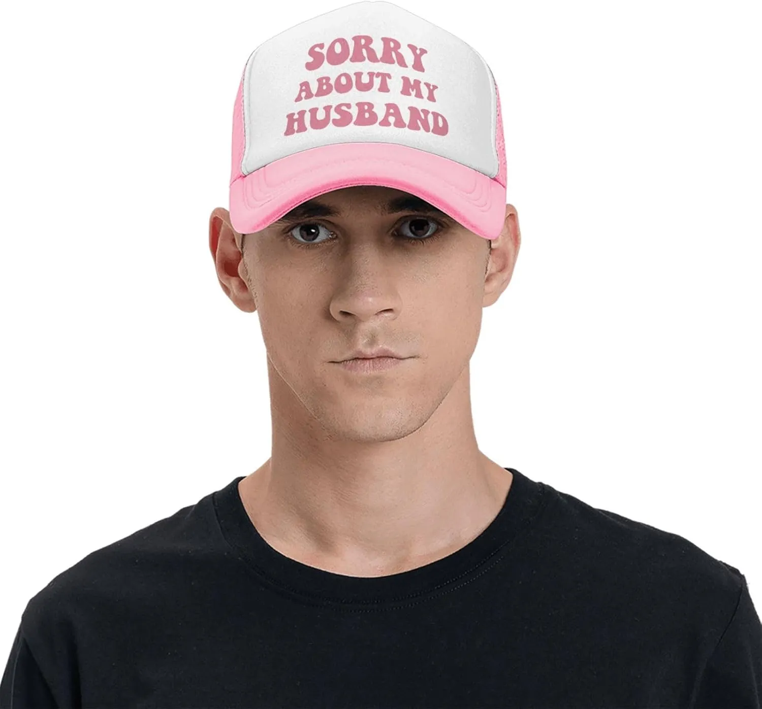 You Find It Offensive? I Find It Funny Trucker Hats for Women Pink Men Funny Slogan Pink Hats for Men