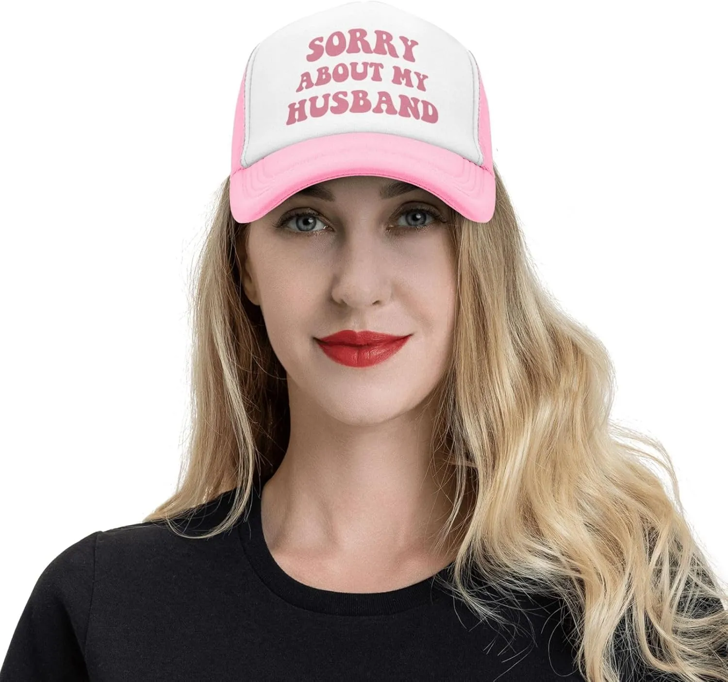 You Find It Offensive? I Find It Funny Trucker Hats for Women Pink Men Funny Slogan Pink Hats for Men