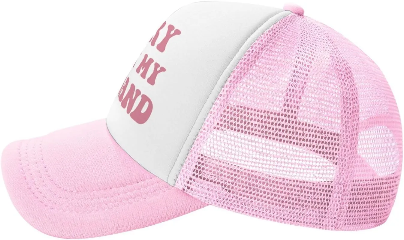 You Find It Offensive? I Find It Funny Trucker Hats for Women Pink Men Funny Slogan Pink Hats for Men