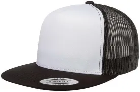 Yupoong YP Classics 6006 High Profile Flat Visor Snapback Trucker Hat - Blank, Bulk Caps