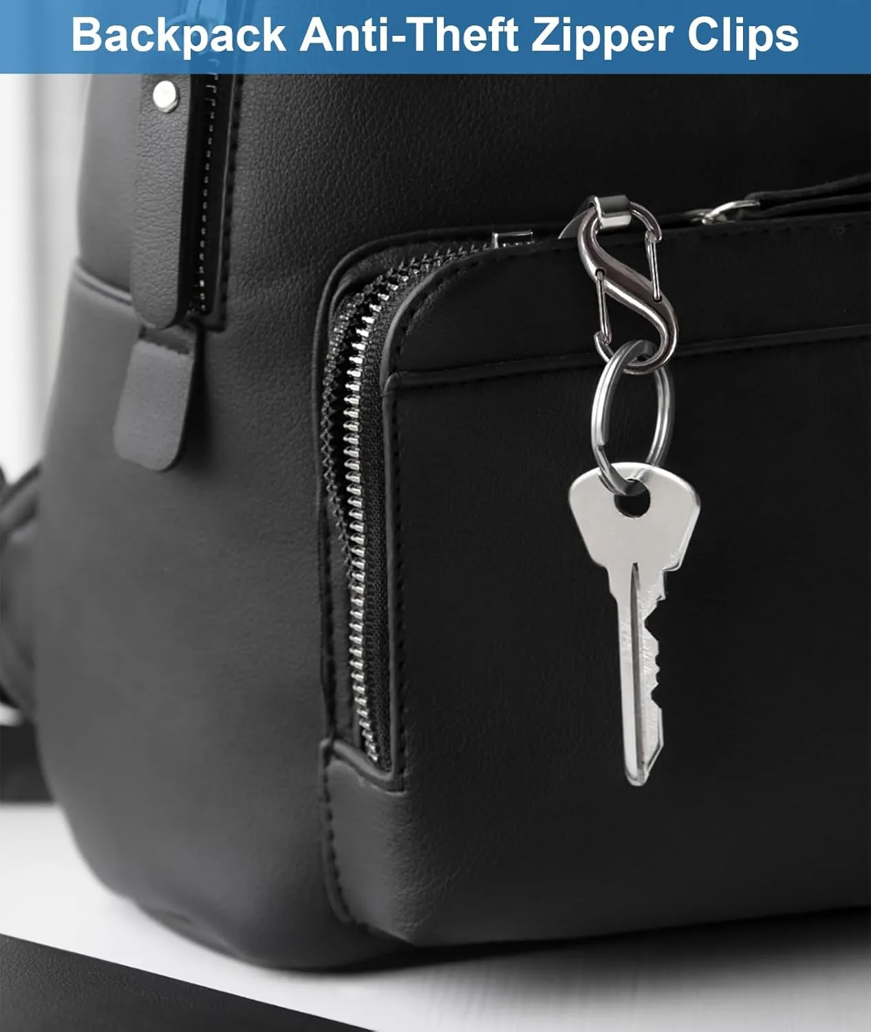 Zipper Clips Anti Theft, 16 Pcs Zipper Locks Anti Theft, Locking Zipper Clips, Double Opening Small S Carabiner Clip, Anti Theft Zipper Lock for Backpacks, Luggage, Purse, Handbags, Travel Suitcase